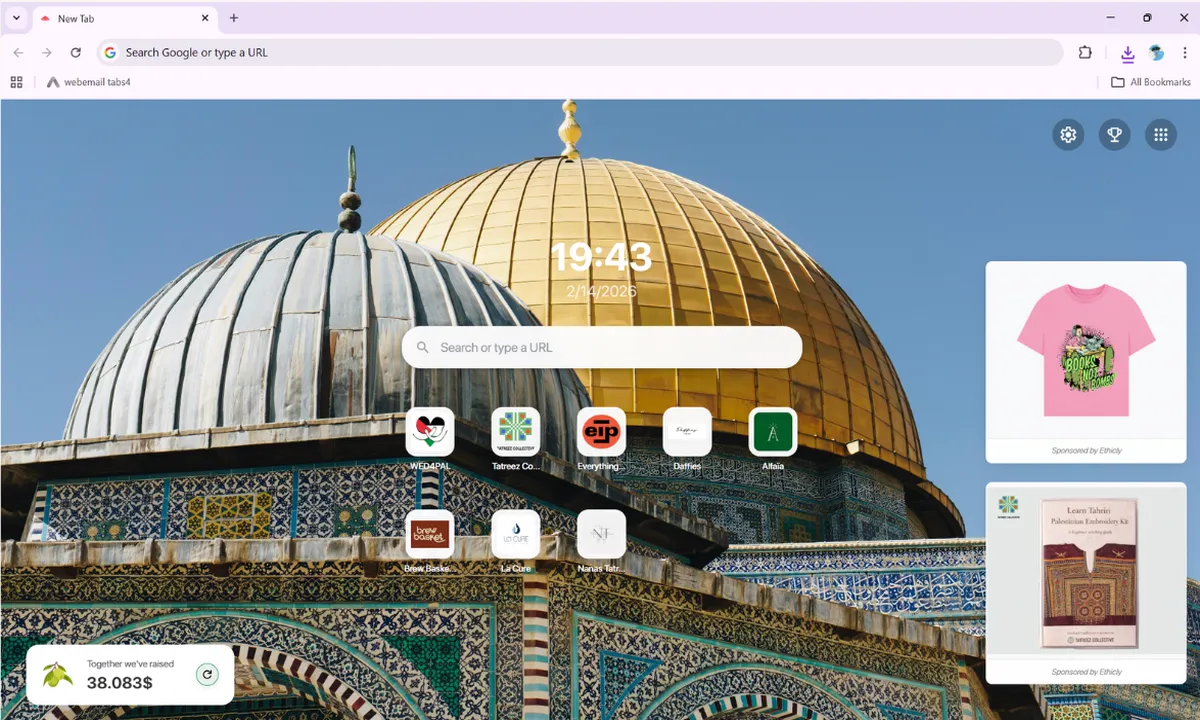 Every tab you open raises money